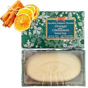 Saponificio Artigianale Fiorentino Soap, Orange & Cinnamon Scented 300g Handmade